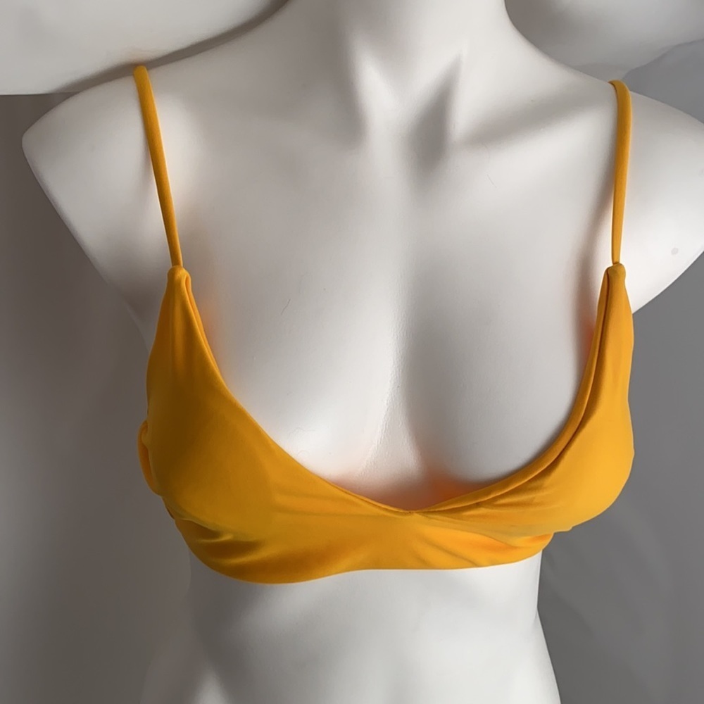 Zaful yellow gold bikini with adjustable strap top L